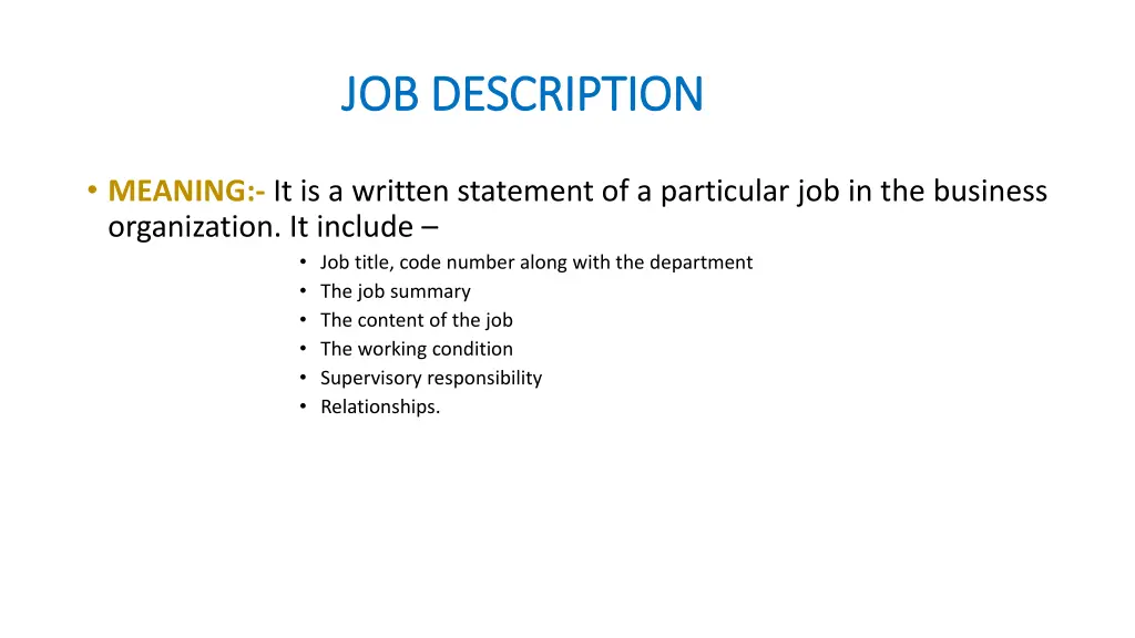 job description job description