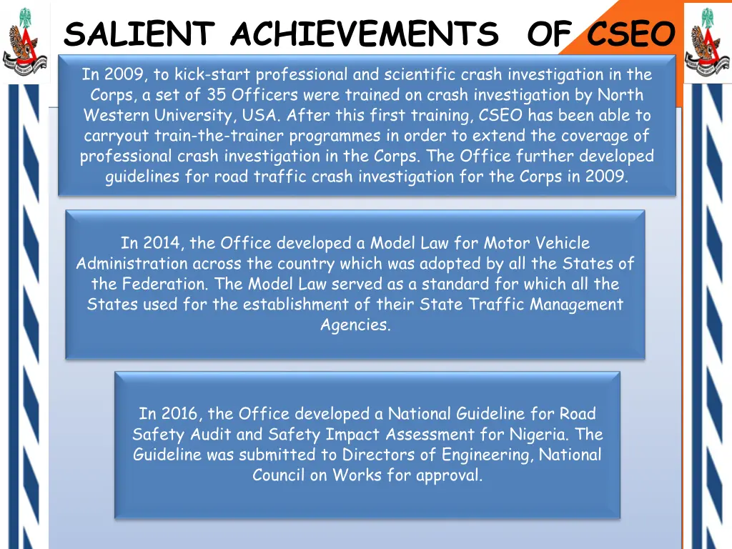 salient achievements of cseo in 2009 to kick