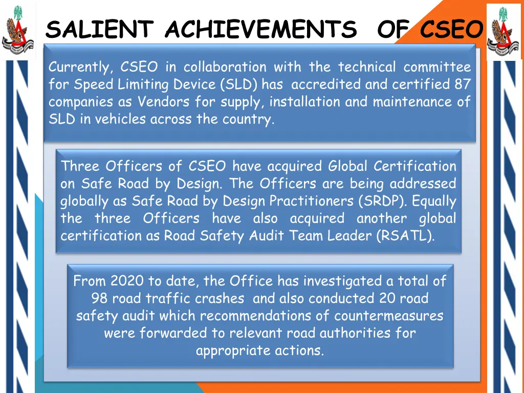 salient achievements of cseo