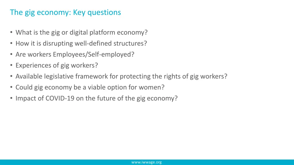 the gig economy key questions