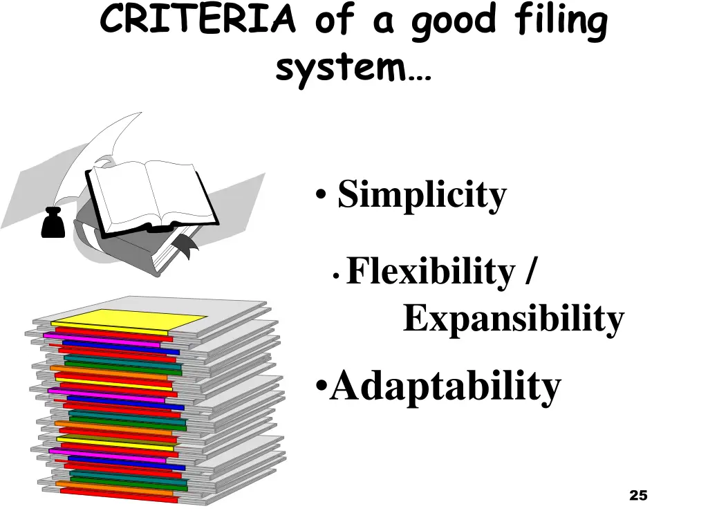 criteria of a good filing system