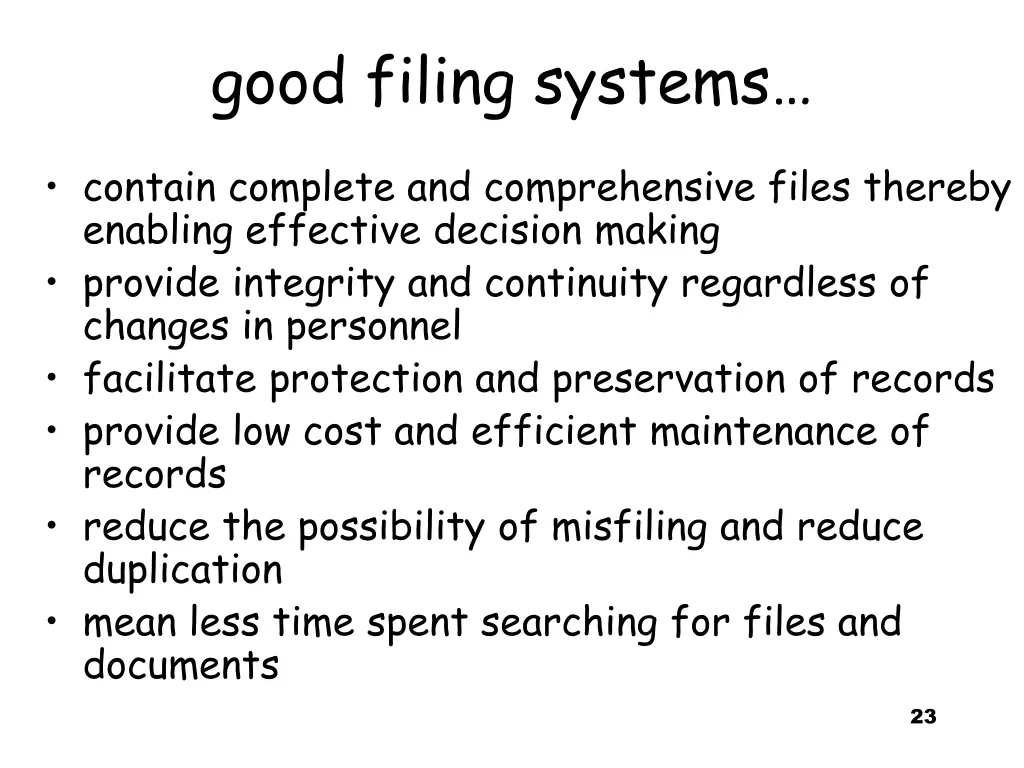 good filing systems