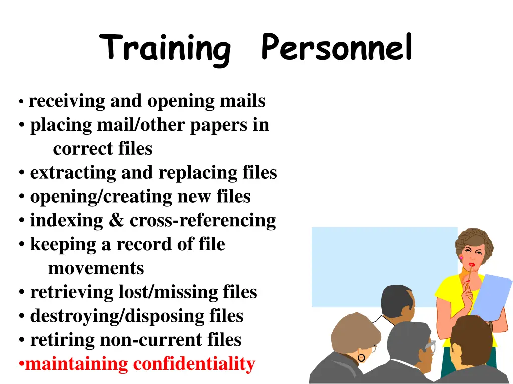 training personnel