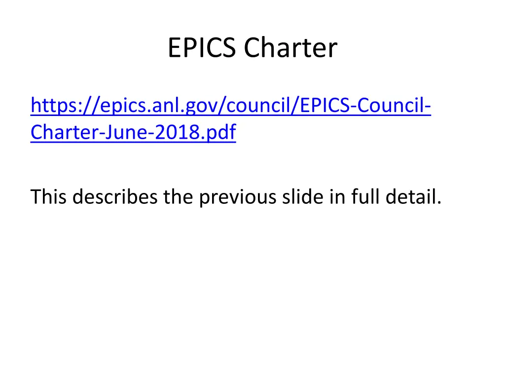 epics charter