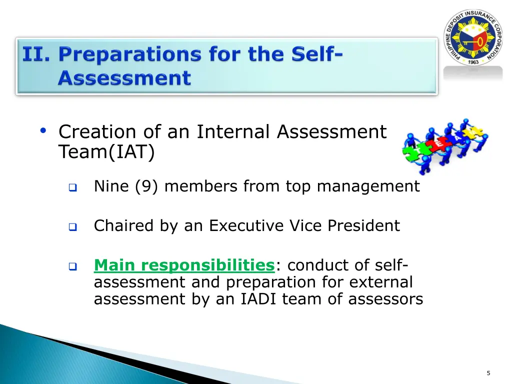 creation of an internal assessment team iat