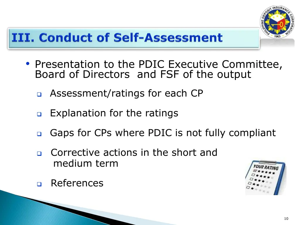 presentation to the pdic executive committee