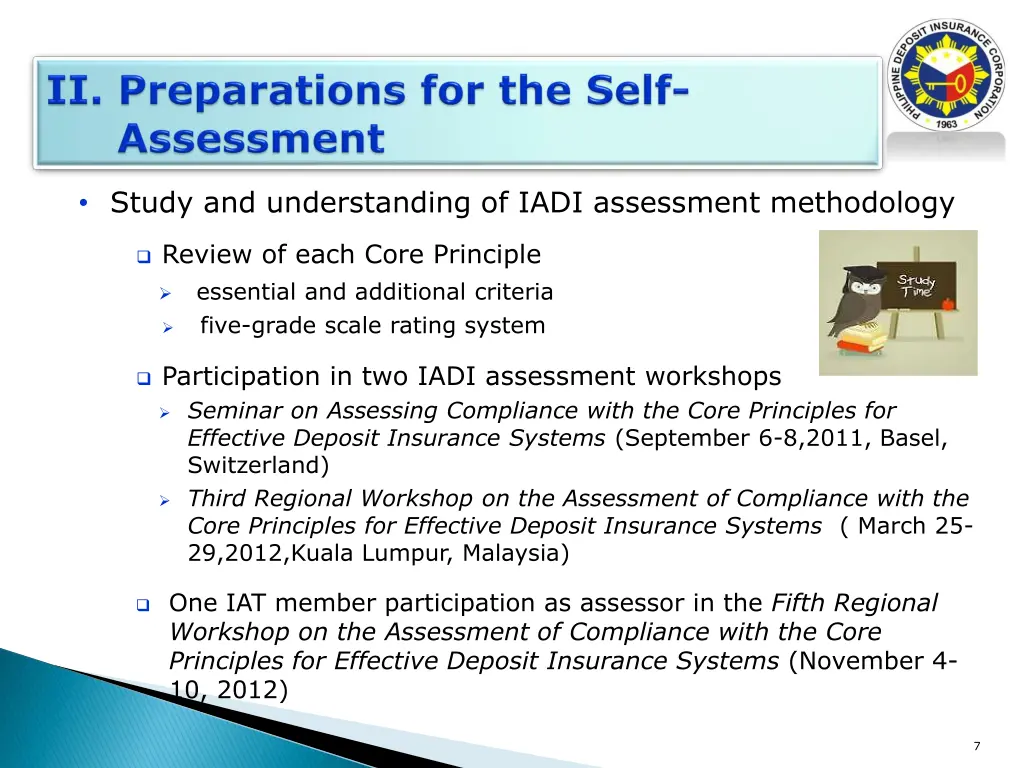 study and understanding of iadi assessment