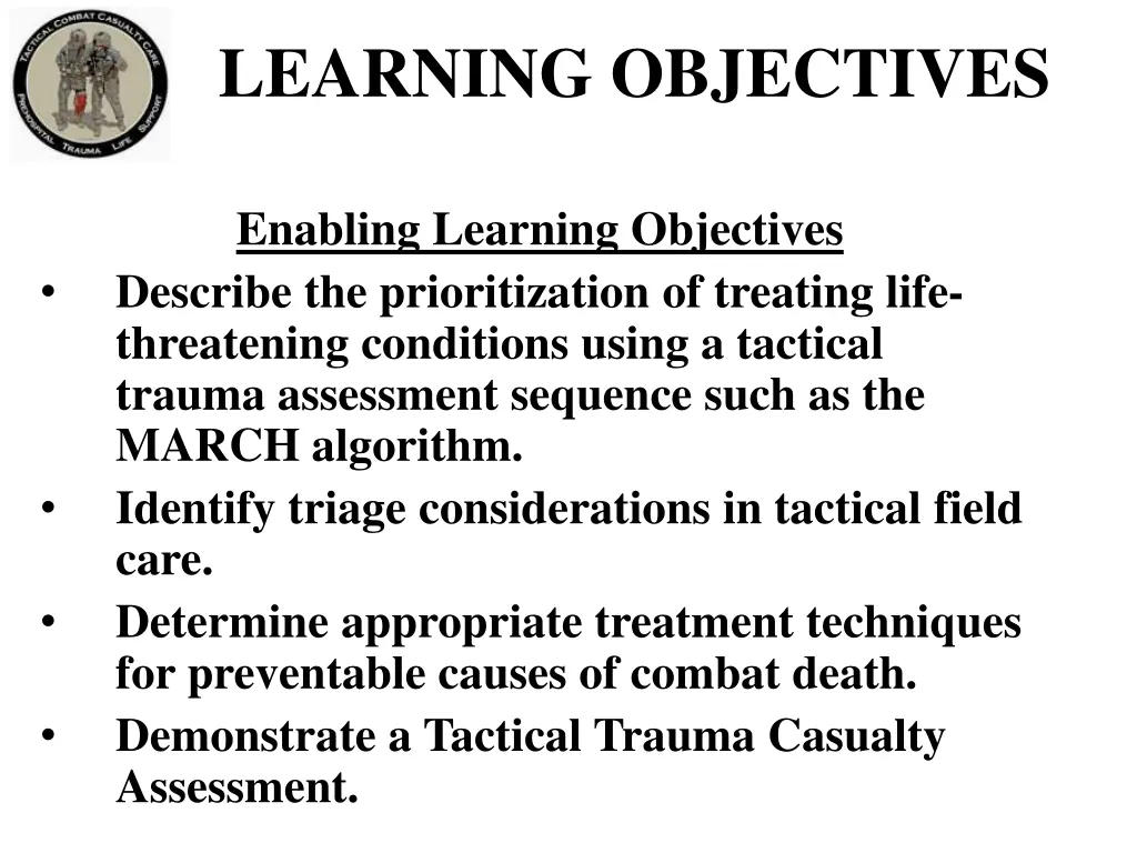 learning objectives 1