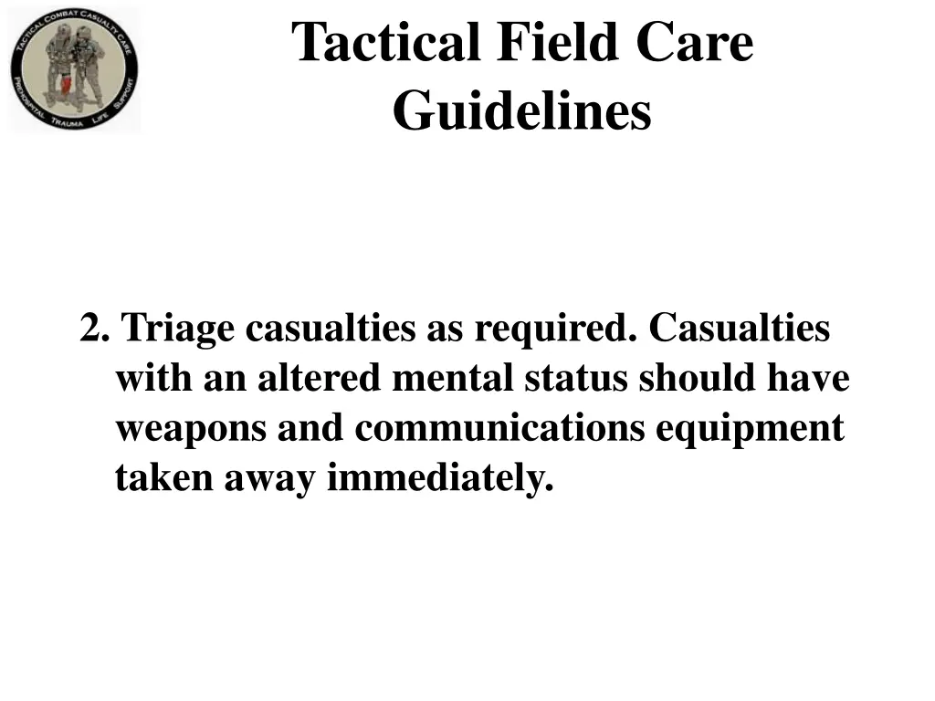 tactical field care guidelines 1