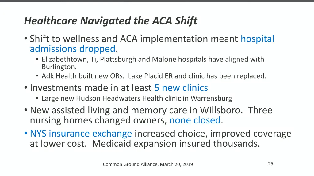 healthcare navigated the aca shift