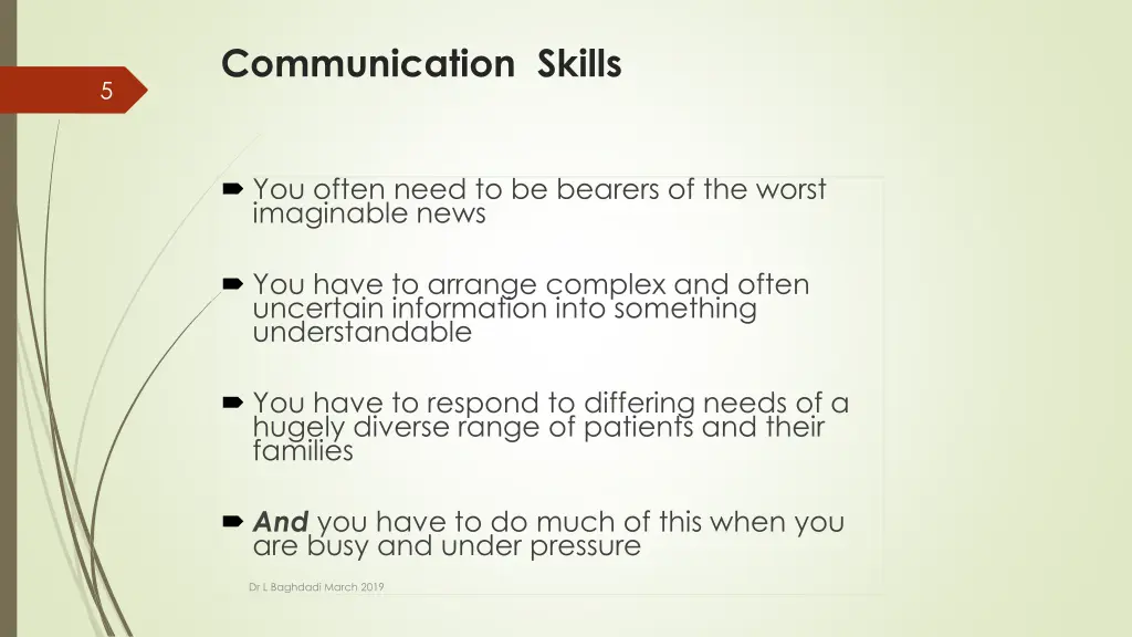 communication skills