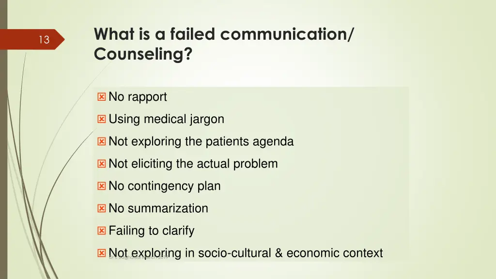 what is a failed communication counseling