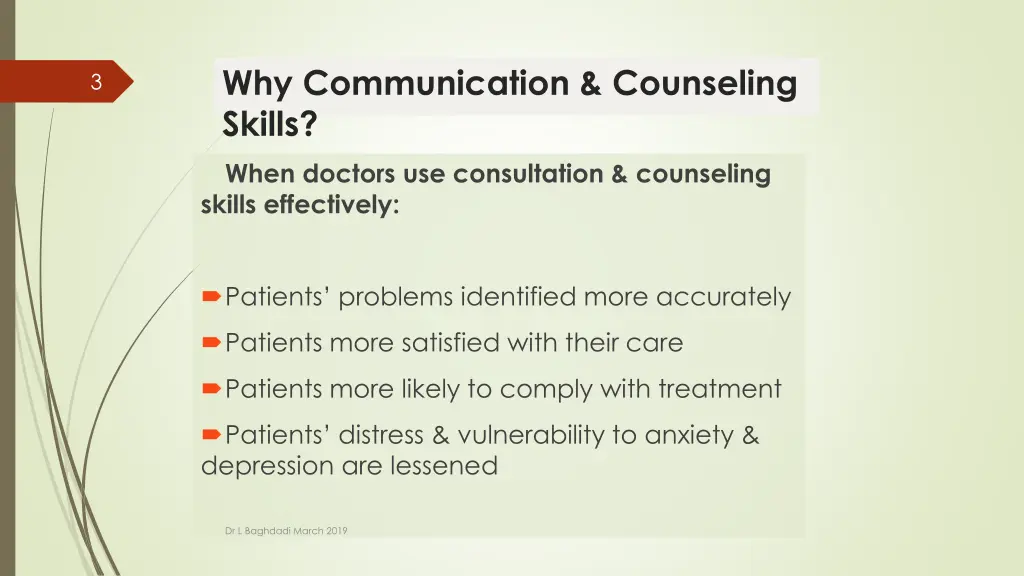 why communication counseling skills