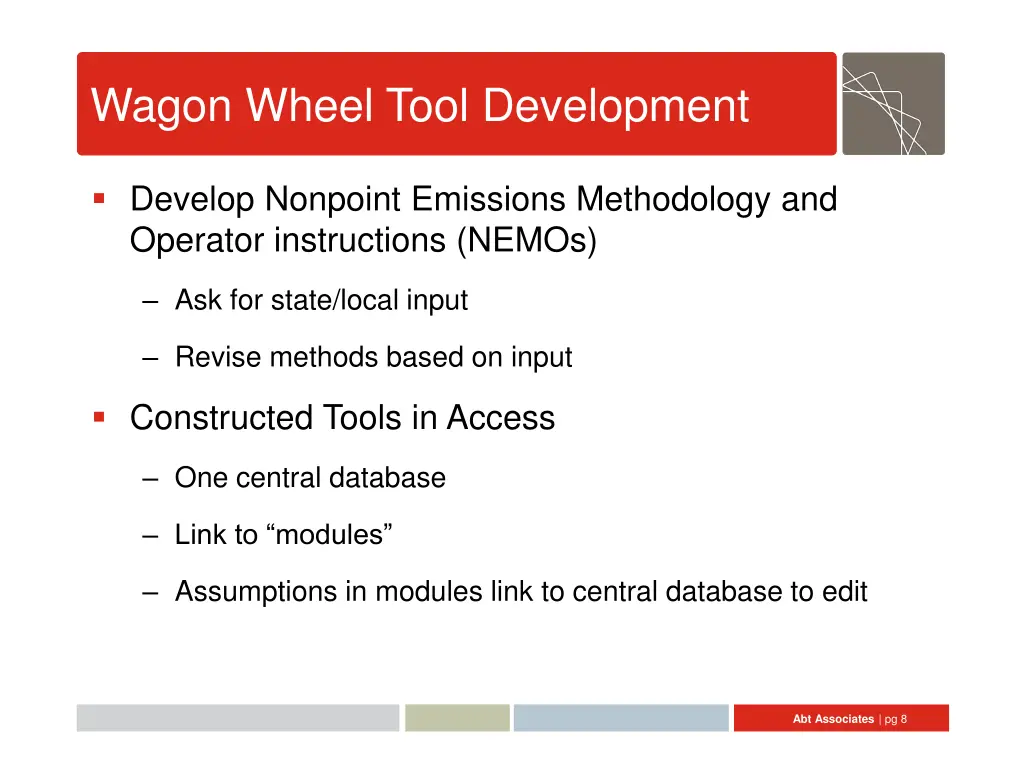 wagon wheel tool development