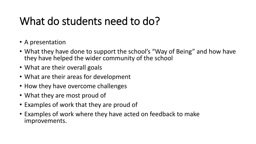 what do students need to do what do students need