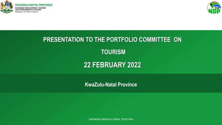 presentation to the portfolio committee on