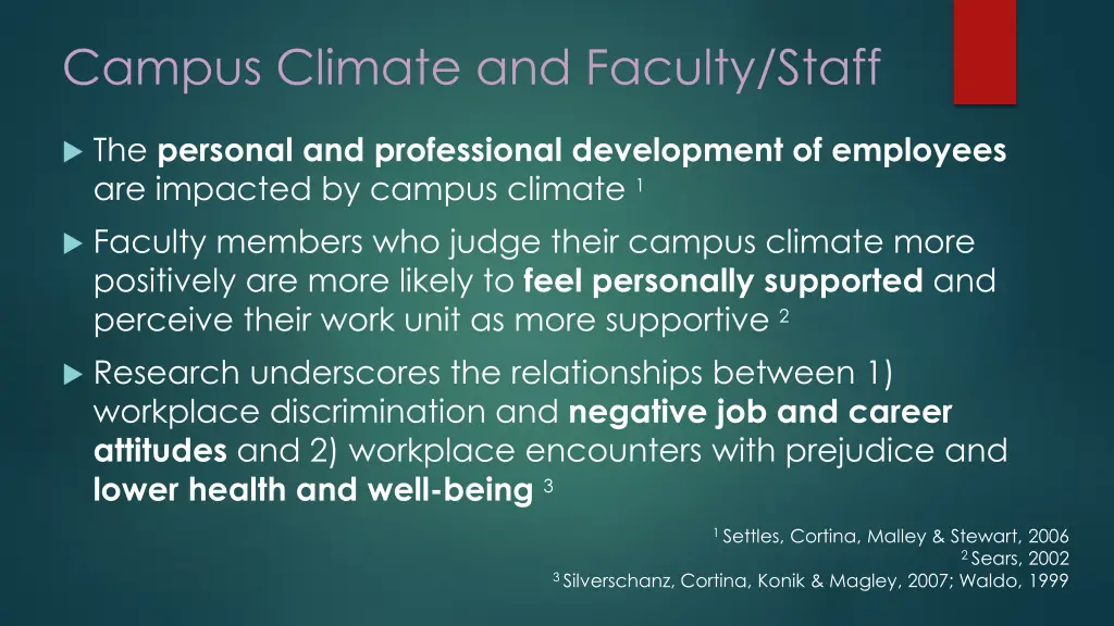 campus climate and faculty staff