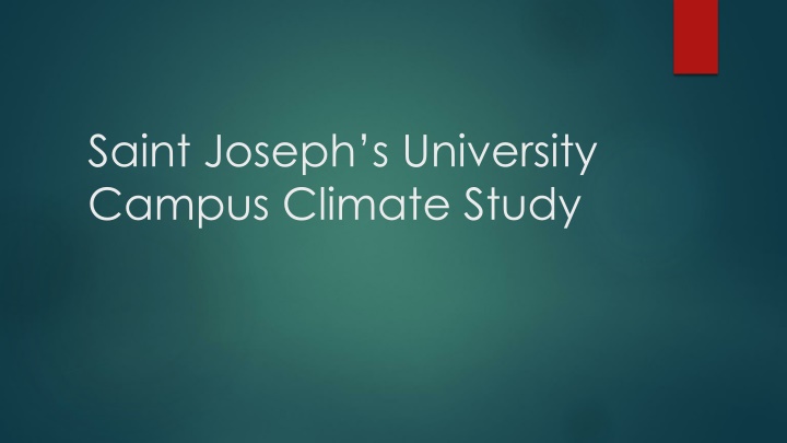 saint joseph s university campus climate study