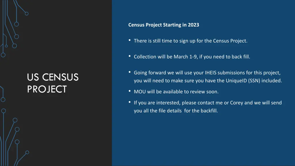 census project starting in 2023