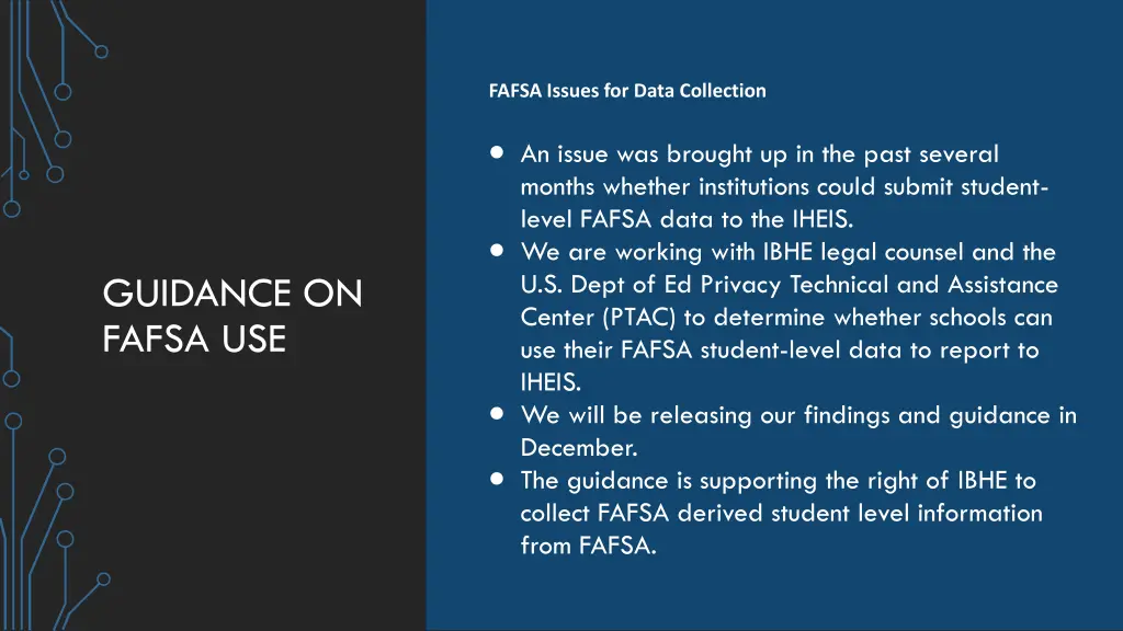 fafsa issues for data collection