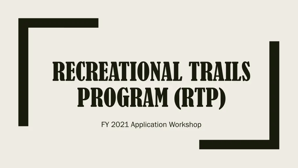 recreational trails program rtp