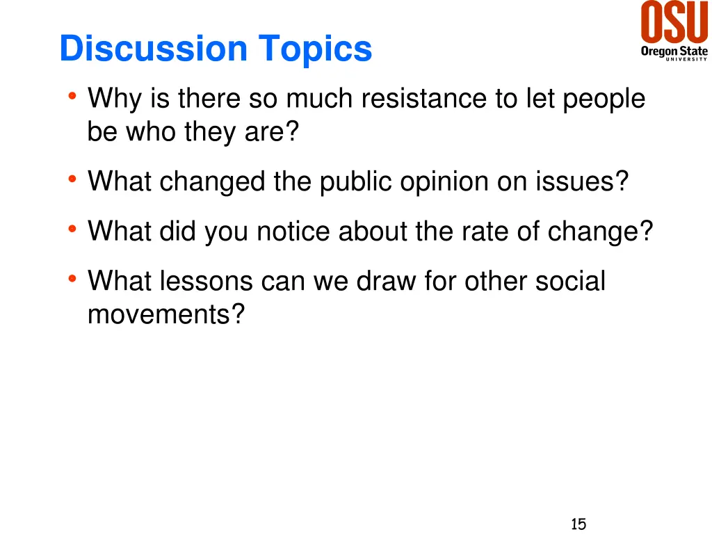 discussion topics