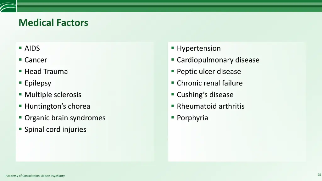 medical factors 1