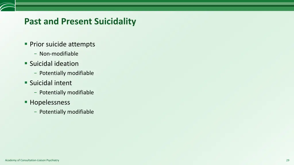 past and present suicidality