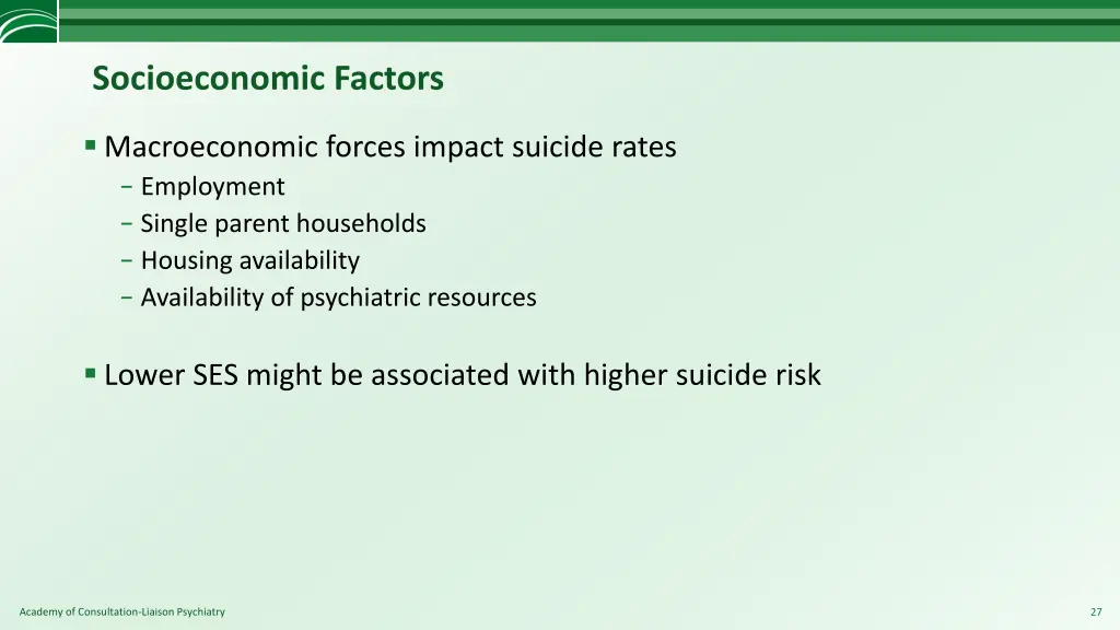 socioeconomic factors