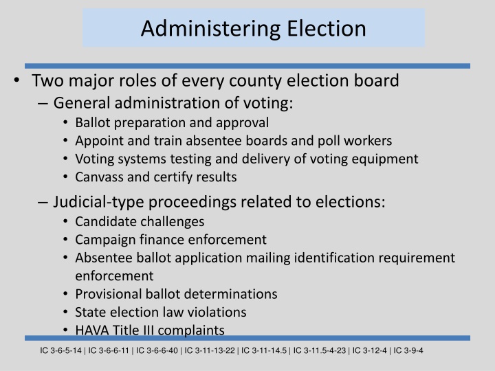 administering election