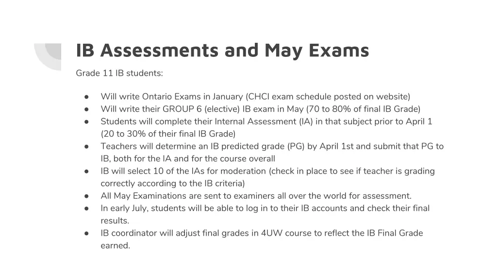 ib assessments and may exams 1