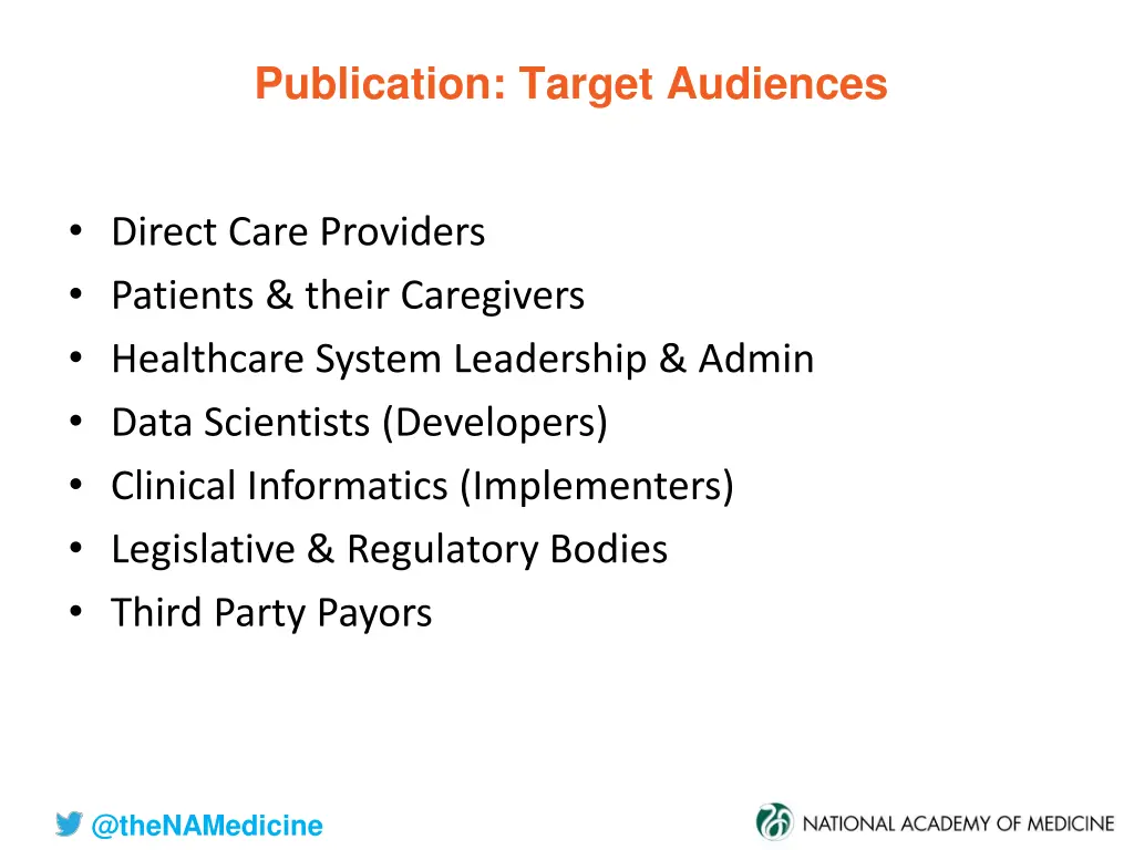 publication target audiences