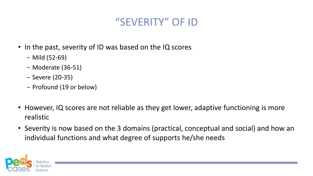 severity of id