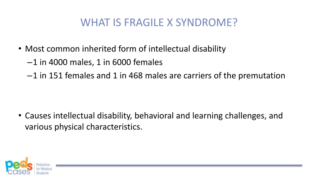 what is fragile x syndrome