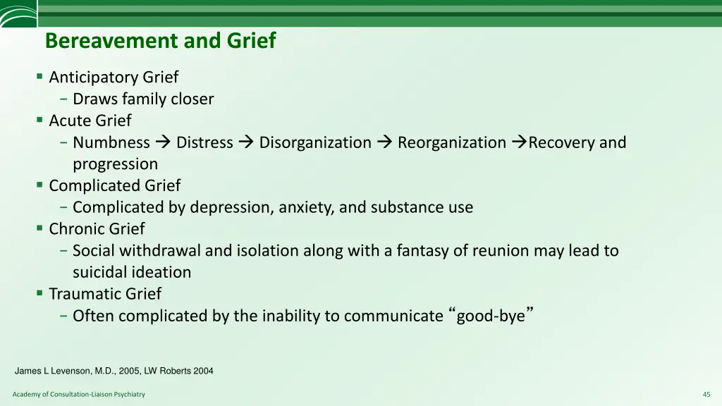 bereavement and grief 1