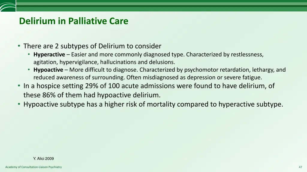 delirium in palliative care 1