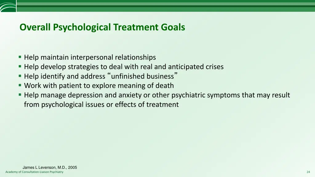 overall psychological treatment goals 1