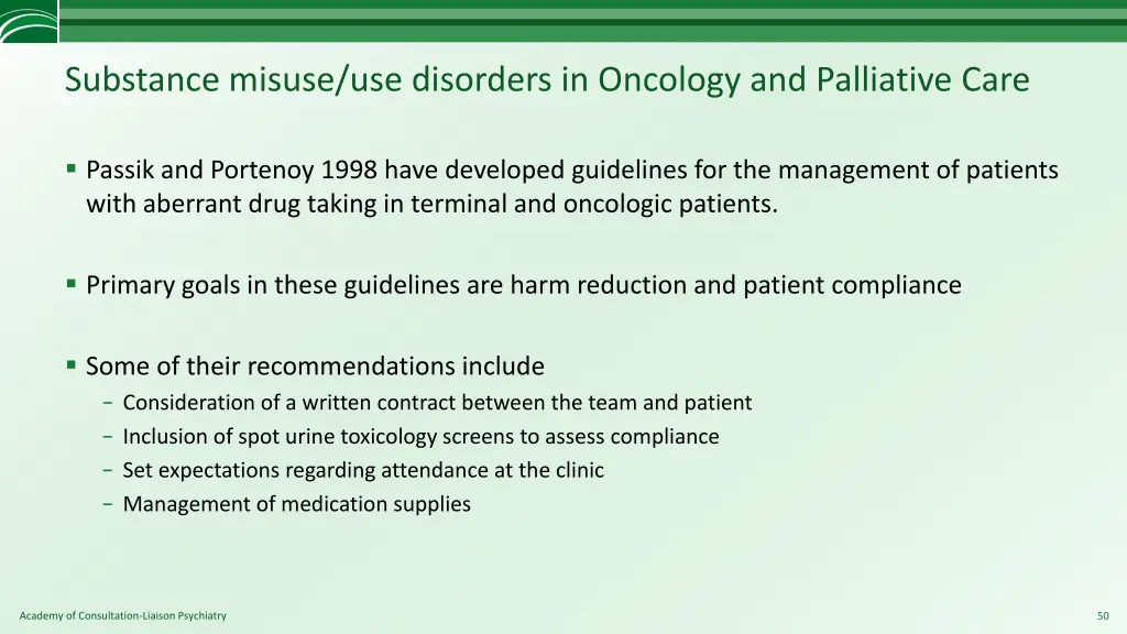 substance misuse use disorders in oncology 1