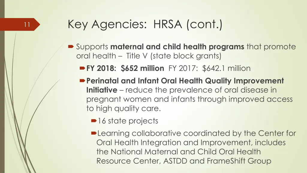 key agencies hrsa cont