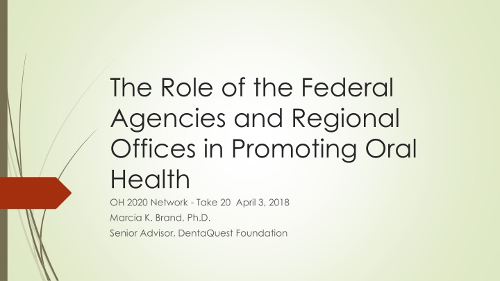 the role of the federal agencies and regional