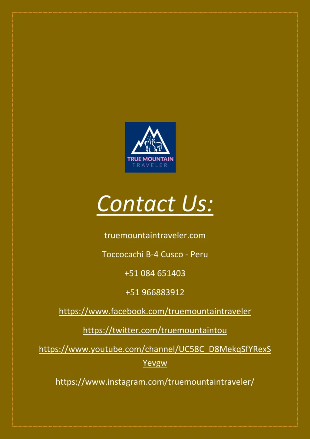 contact us