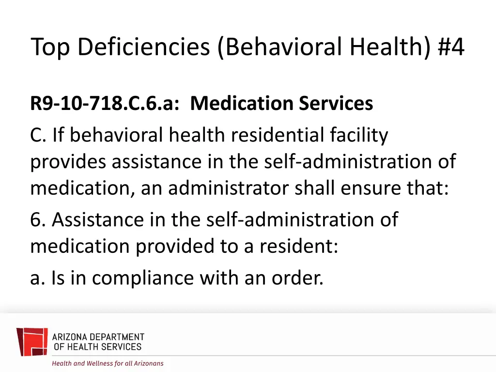 top deficiencies behavioral health 4