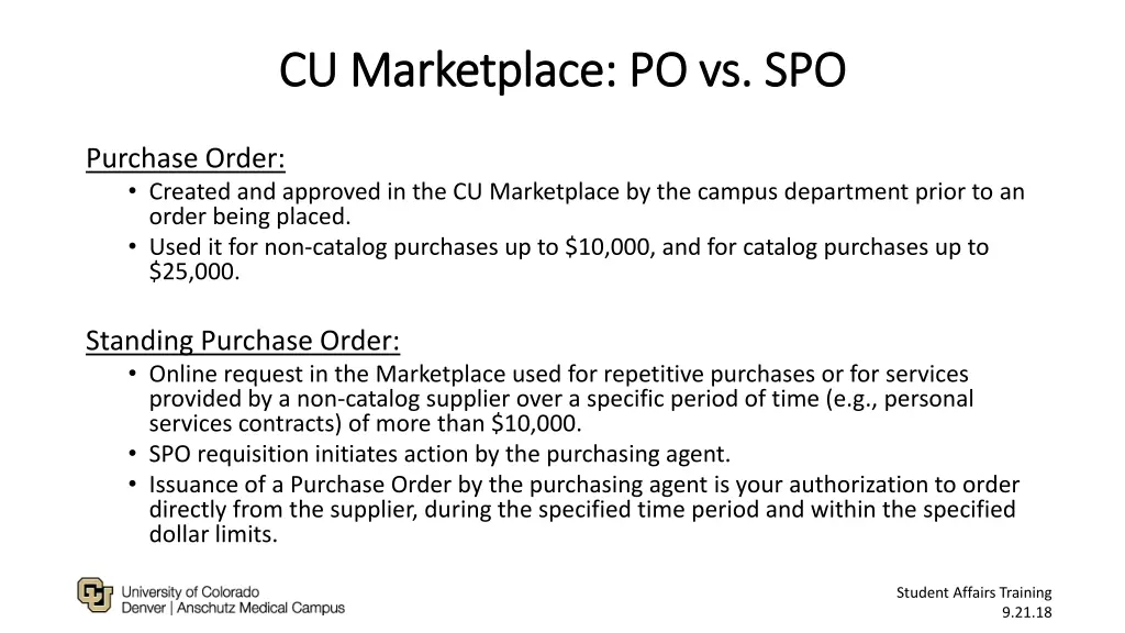 cu marketplace po vs spo cu marketplace po vs spo