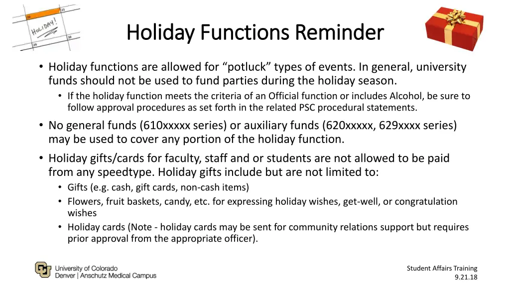 holiday functions reminder holiday functions