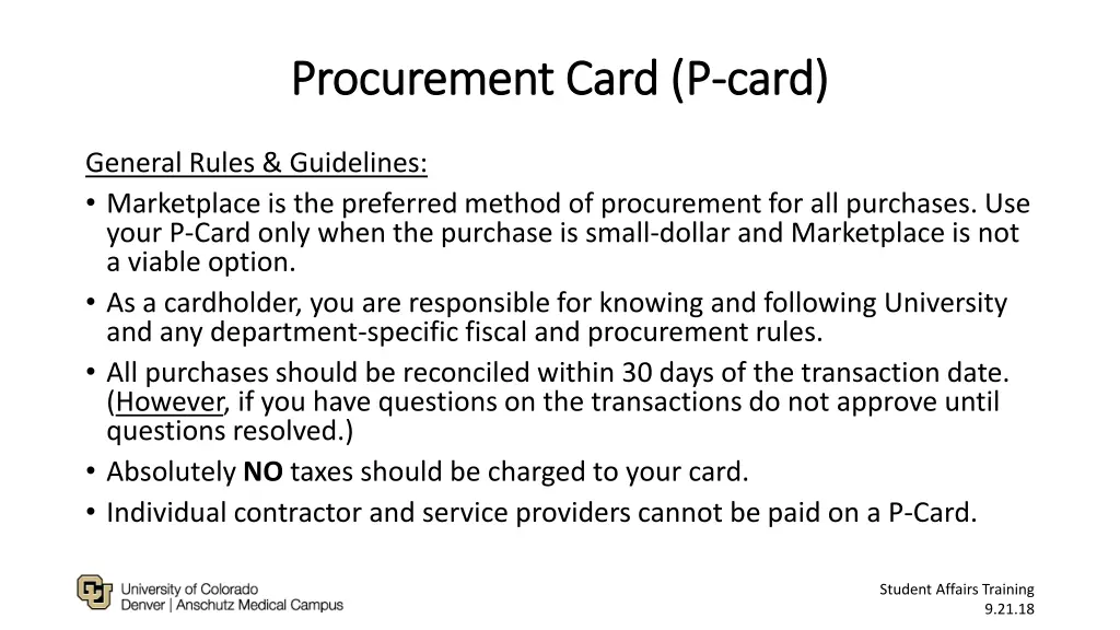 procurement card p procurement card p card