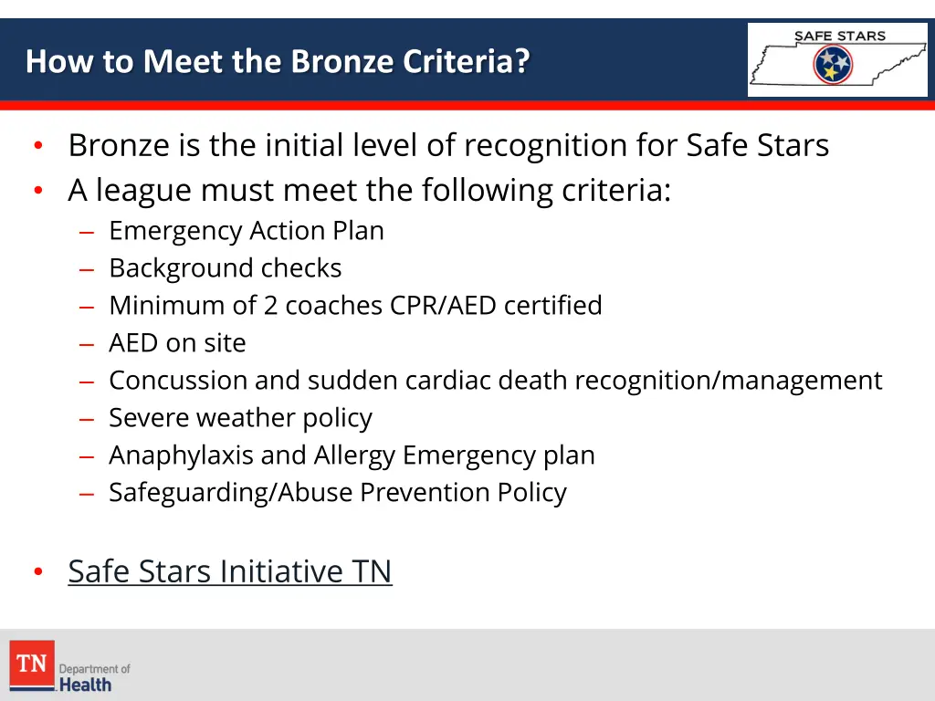 how to meet the bronze criteria