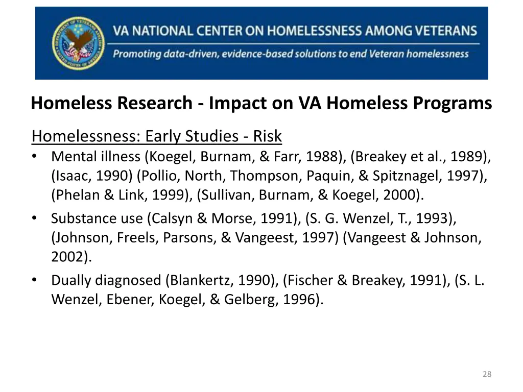 homeless research impact on va homeless programs 1