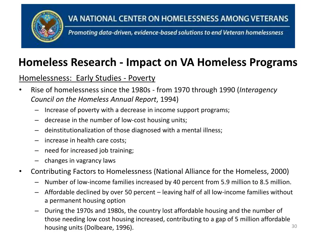 homeless research impact on va homeless programs 3