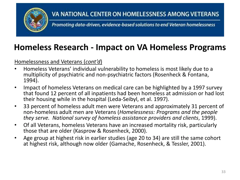 homeless research impact on va homeless programs 6