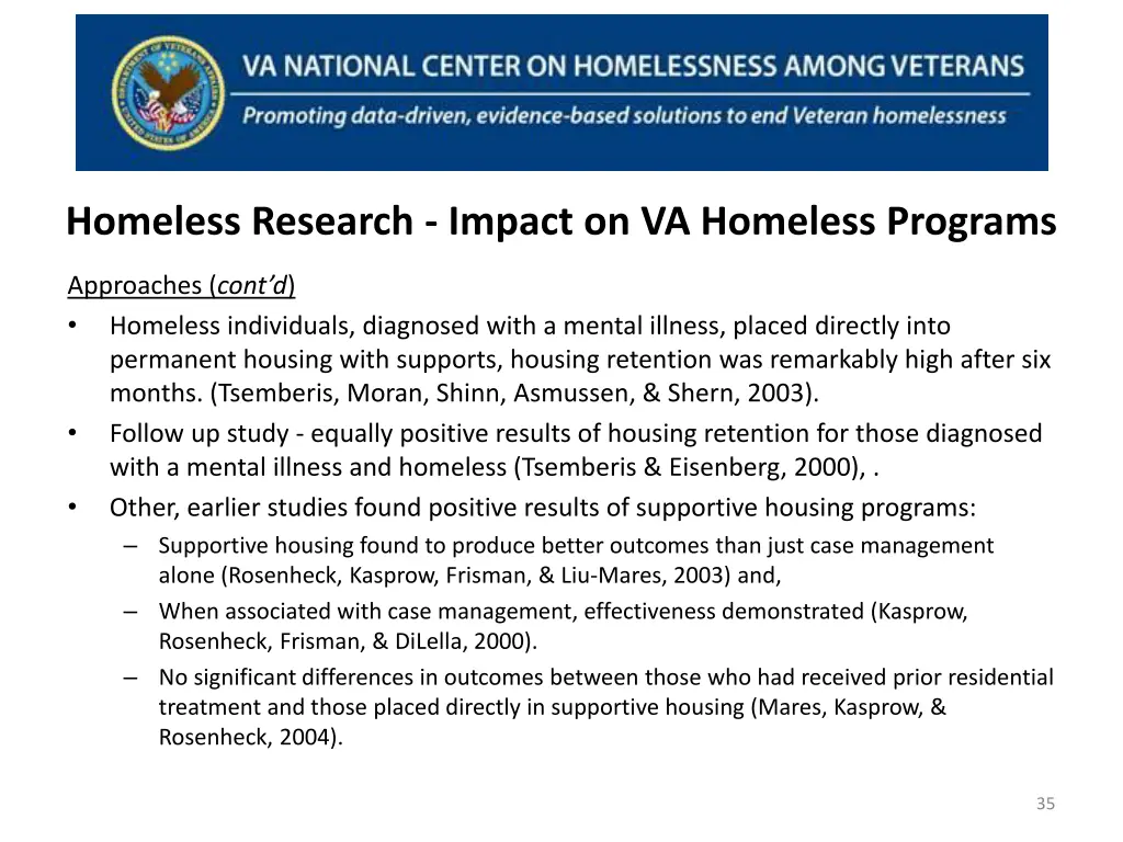 homeless research impact on va homeless programs 8